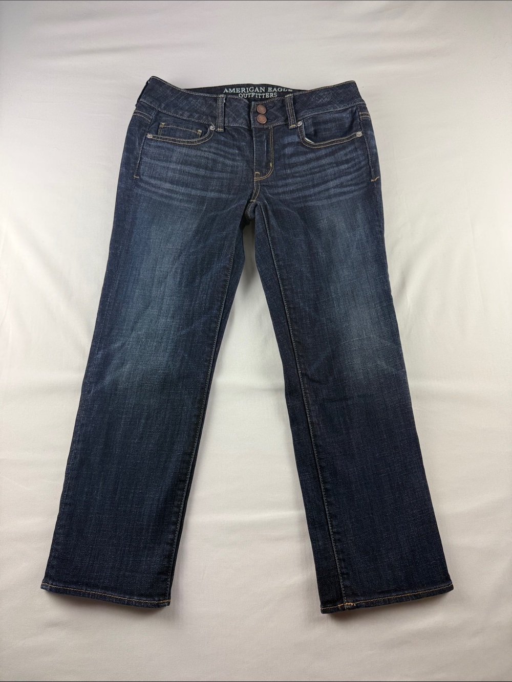 American Eagle Artist Crop Jeans Women's Size 4 Low Rise Stretch Denim